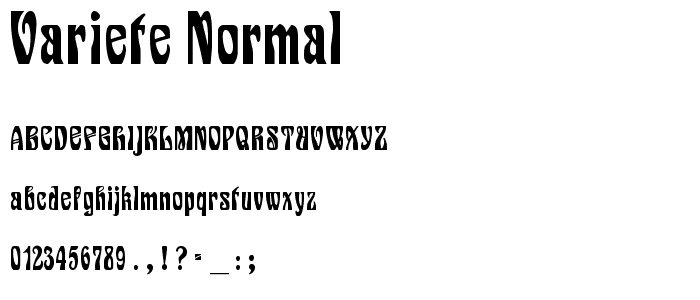 Variete Normal font